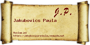 Jakubovics Paula névjegykártya